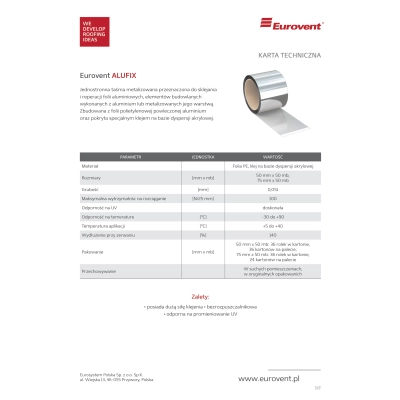 Taśma metalizowana aluminiowa